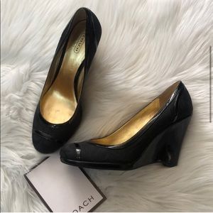 Black Coach Wedges, NWOT- Never Worn